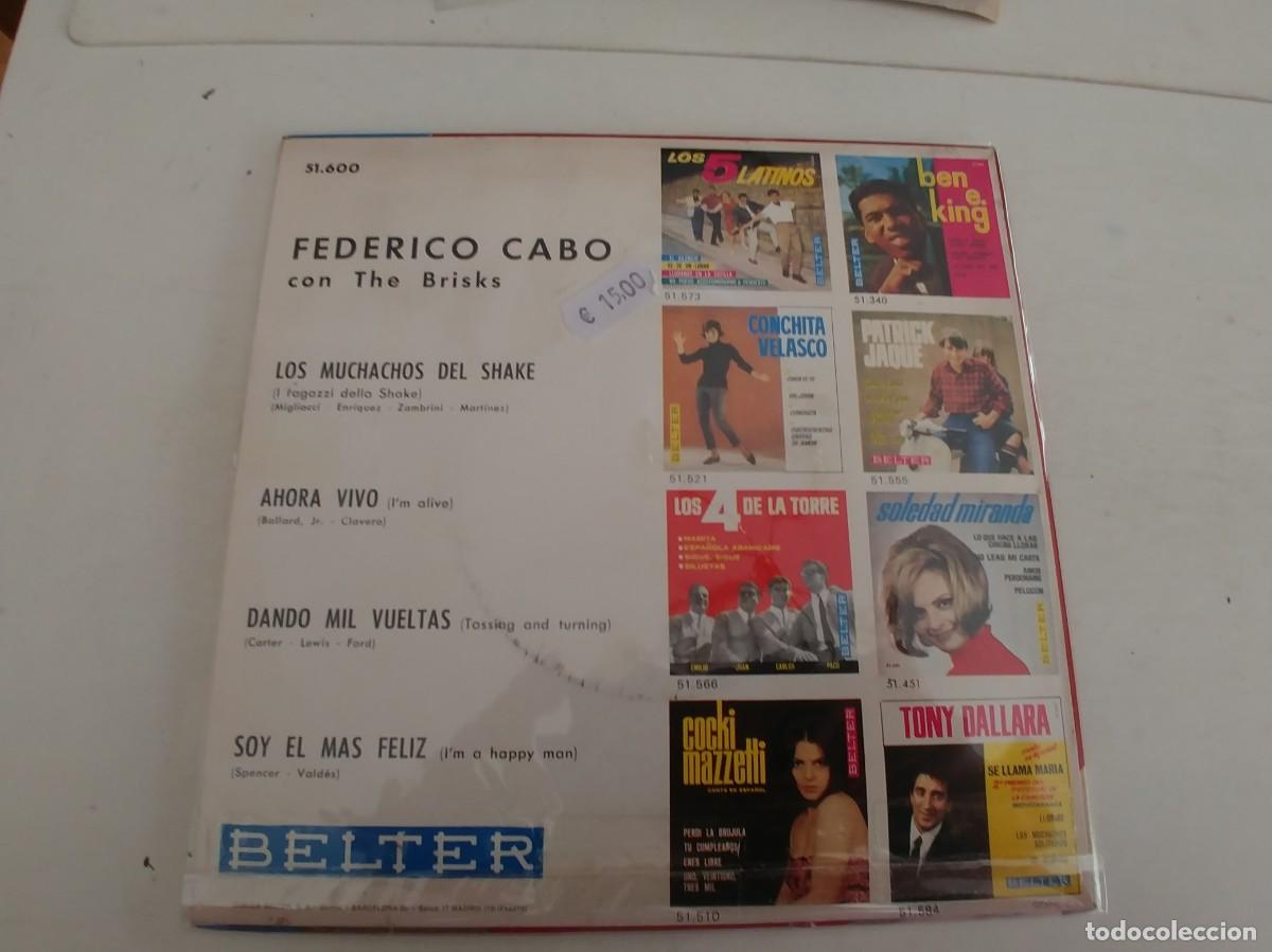 Discos de vinilo: FEDERICO CABO-EP LOS MUCHACHOS DEL SHAKE +3 - Foto 2