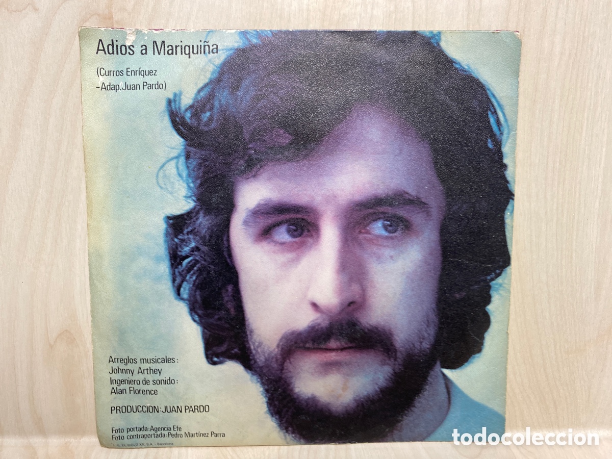 Discos de vinilo: Juan Pardo - Adios A Mariqui&ntilde;a (7&rdquo;, Single) - Foto 2