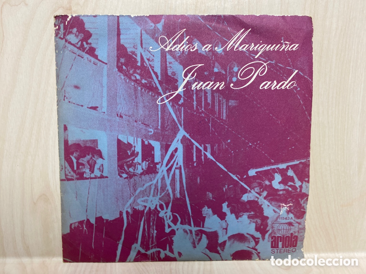Discos de vinilo: Juan Pardo - Adios A Mariqui&ntilde;a (7&rdquo;, Single) - Foto 1