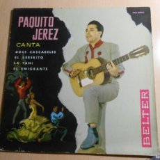 Discos de vinilo: PAQUITO JEREZ, EP, DOCE CASCABELES + 3, AÑO 1961, BELTER 50.889. Lote 390004384