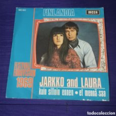 Discos de vinilo: JARKKO AND LAURA - FESTICAL EUROVISION 1969 FINLANDIA DECCA EDICION ESPAÑOLA