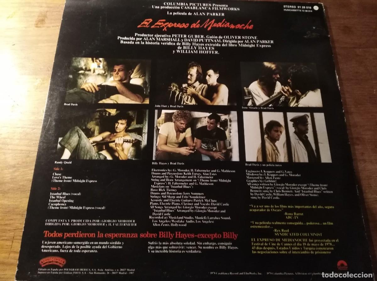 Discos de vinilo: GIORGIO MORODER - EL EXPRESO DE MEDIANOCHE ********* LP ESPA&Ntilde;OL 1987 - Foto 2