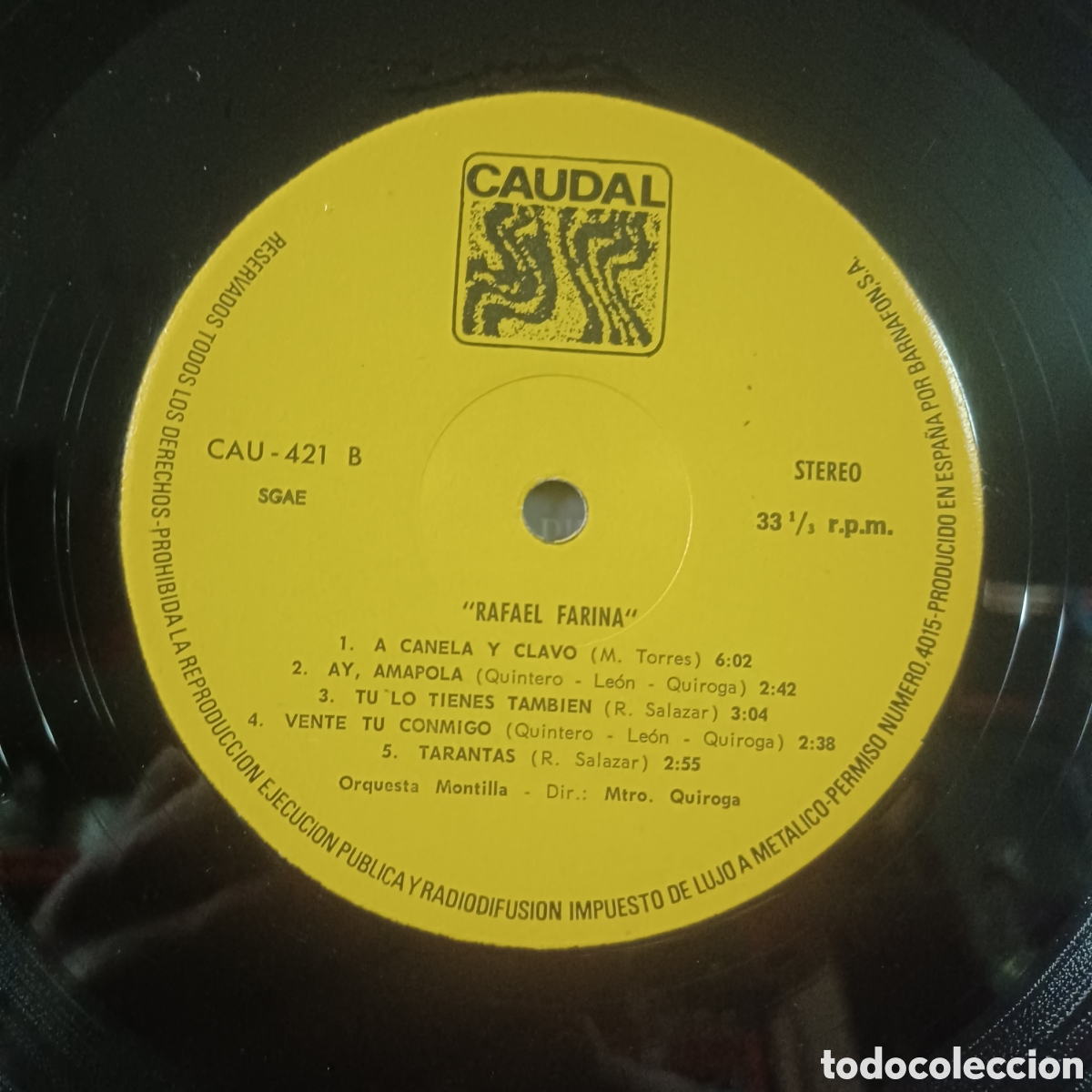 Discos de vinilo: RAFAEL FARINA - LP CAUDAL 1976 - Foto 5