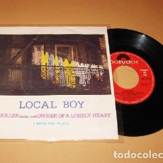 Discos de vinilo: LOCAL BOY - MEDLEY: MICHAEL JACKSON - THRILLER / YES - OWNER OF A LONELY HEART - SINGLE - 1984. Lote 390021089