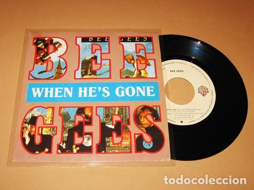 Discos de vinilo: BEE GEES - WHEN HES GONE - PROMO SINGLE - 1991 - Foto 1