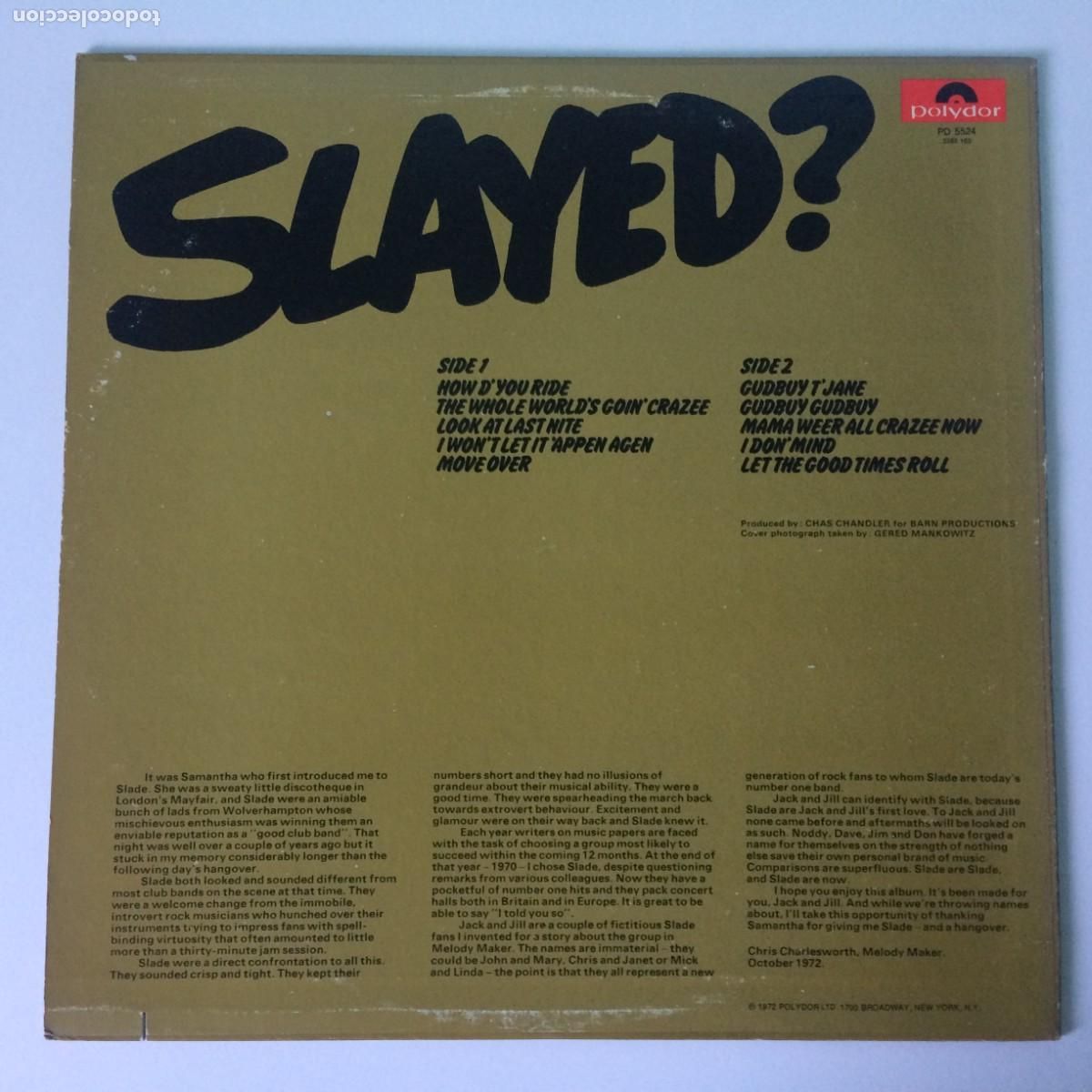 Discos de vinilo: Slade &ndash; Slayed? , USA 1972 Polydor* - Foto 2