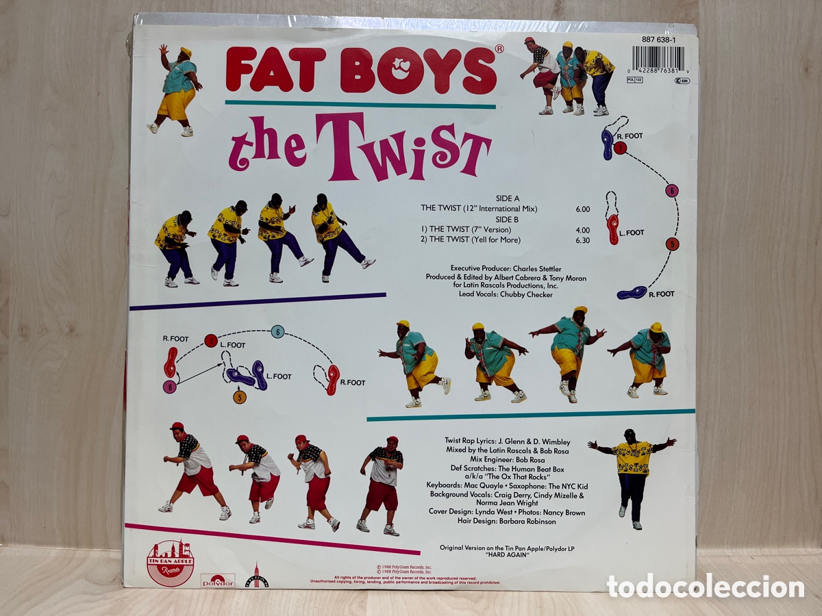 Discos de vinilo: Fat Boys - The Twist (12&rdquo;, Single) Versi&oacute;n EU - Foto 2