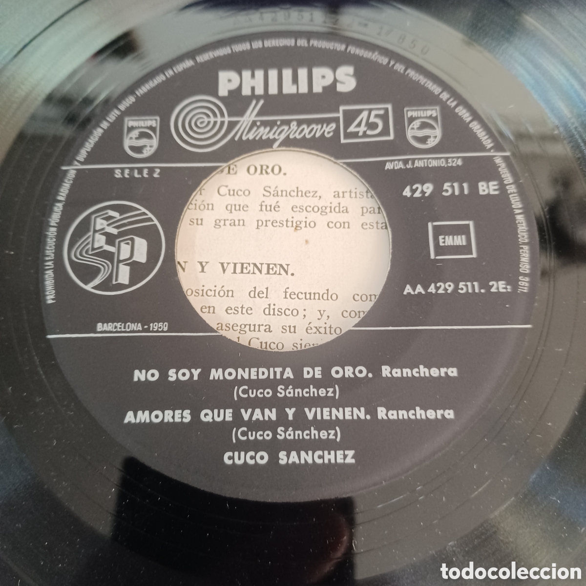 Discos de vinilo: CUCO SANCHEZ Y JAVIER SOLIS 1959 PHILIPS - Foto 3