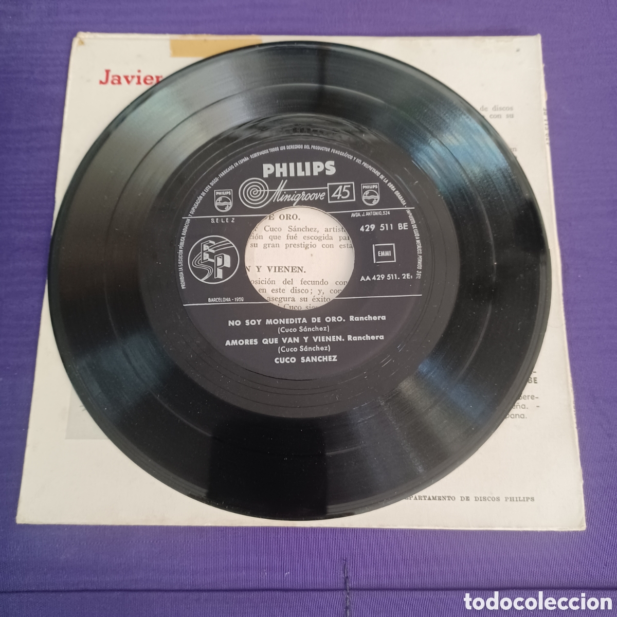 Discos de vinilo: CUCO SANCHEZ Y JAVIER SOLIS 1959 PHILIPS - Foto 4