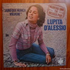 Discos de vinilo: LUPITA D'ALESSIO / JURO QUE NUNCA VOLVERE / 1978 / SINGLE. Lote 390107974