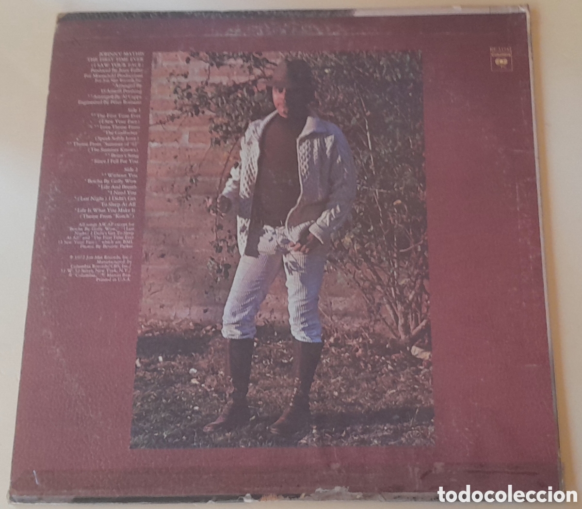 Discos de vinilo: JOHNNY MATHIS - THE FIRST TIME EVER (I SAW YOUR FACE) - Foto 2
