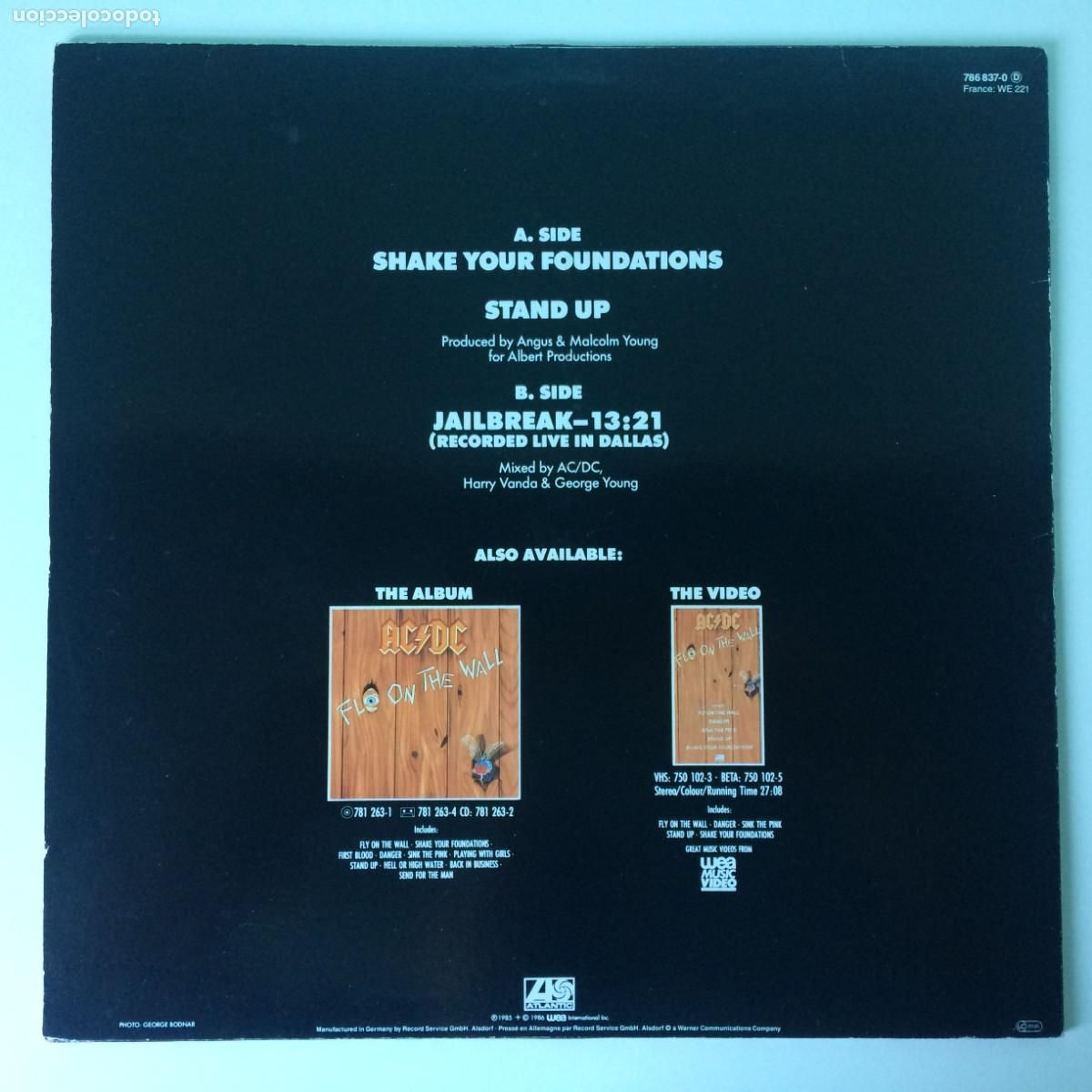 Discos de vinilo: AC/DC &lrm;&ndash; Shake Your Foundations , Germany 1986 Atlantic* - Foto 2