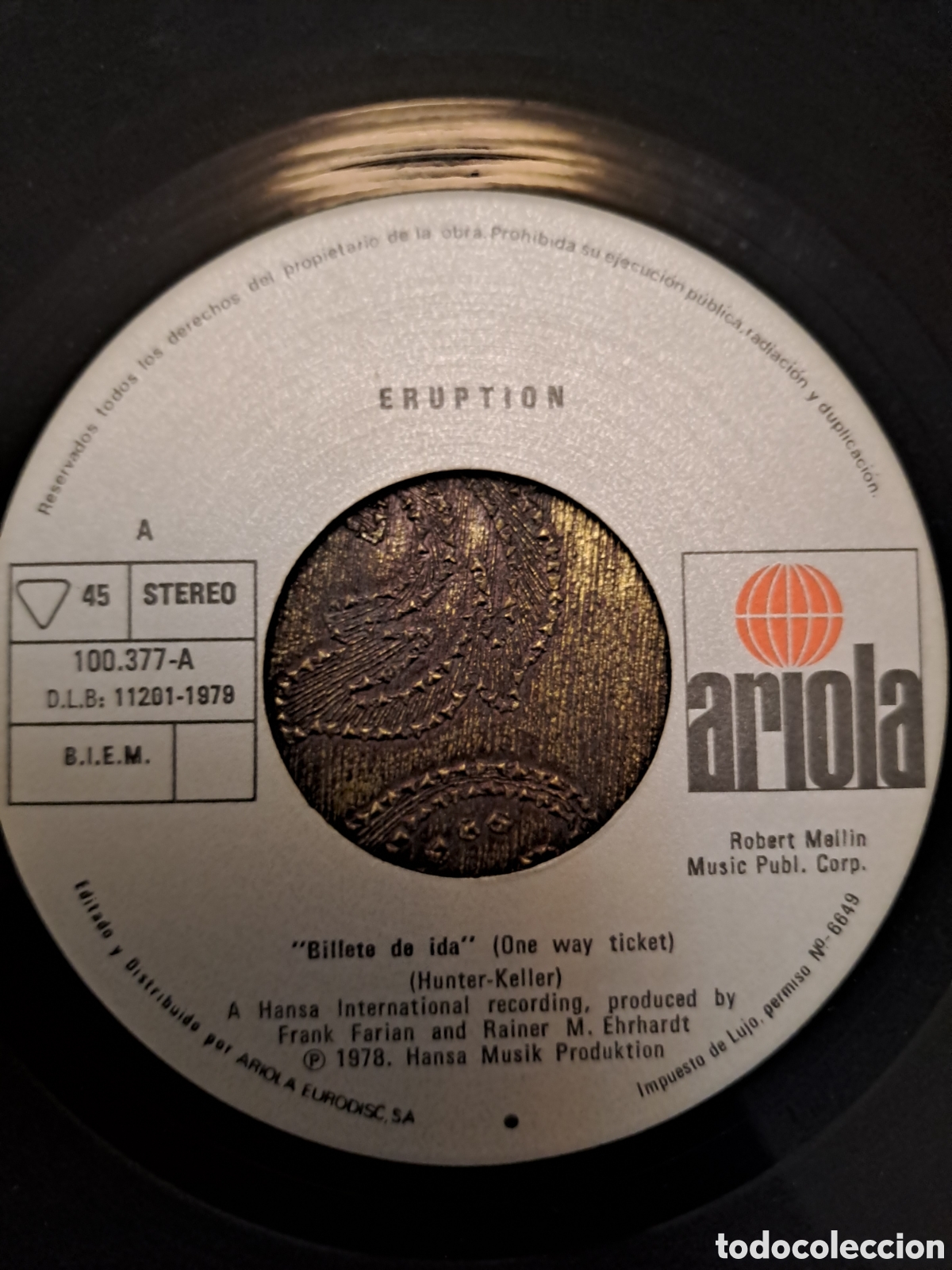 Discos de vinilo: **Eruption (4)&nbsp;&ndash;&nbsp;Billete De Ida. LCS.1o casa - Foto 3