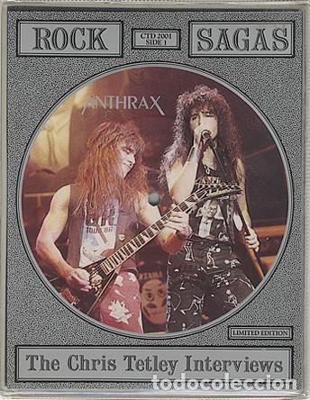 Discos de vinilo: ANTHRAX.- Interview, DOBLE PICTURE DISC SHAPED UK 1988 - Foto 1