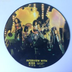 Discos de vinilo: KISS – INTERVIEW WITH KISS , LIMITED EDITION, PICTURE DISC 2500 COPIES UK 1985. Lote 390264114