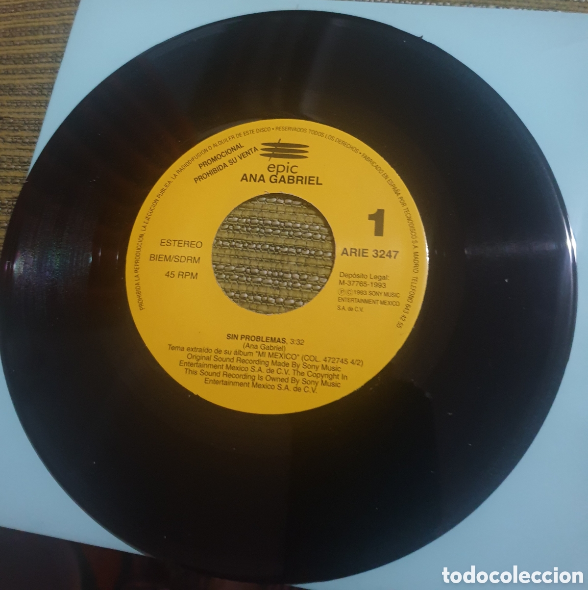 Discos de vinilo: Ana Gabriel - sin problemas. Promocional - Foto 1