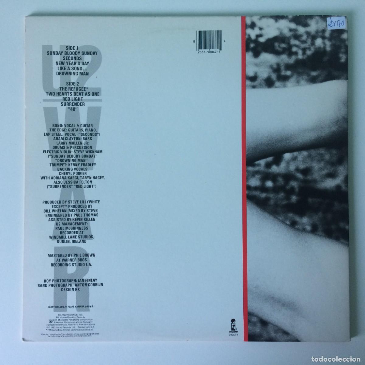 Discos de vinilo: U2 &lrm;&ndash; War, US 1983 Island Records* - Foto 2