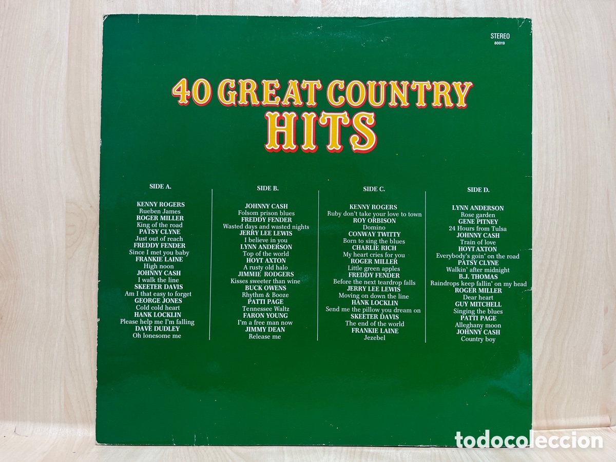 Discos de vinilo: Various - 40 Great Country Hits (2xLP, Comp) - Foto 2