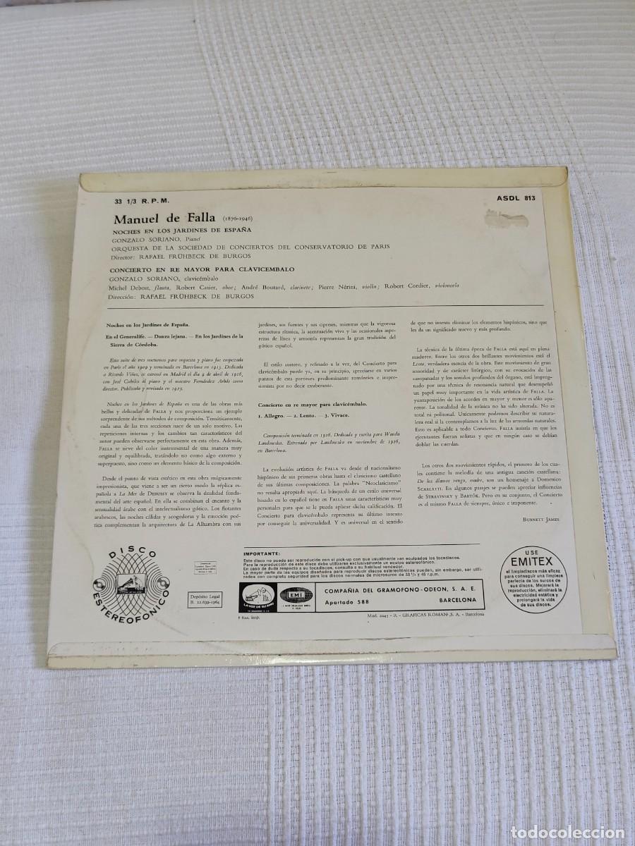 Discos de vinilo: Falla &ndash; Noches en los Jardines de Espa&ntilde;a - Foto 2