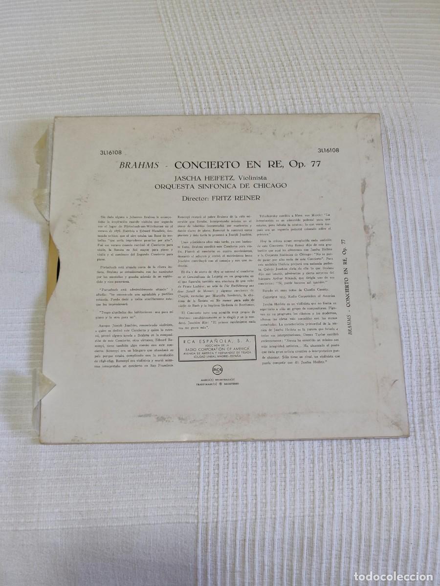 Discos de vinilo: Brahms &ndash; Concierto para Violin - Foto 2