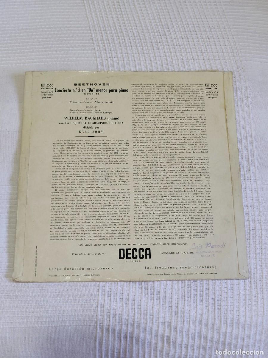 Discos de vinilo: Beethoven &ndash; Concierto N.&ordm; 3 - Foto 2