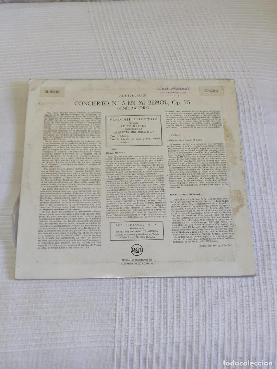 Discos de vinilo: Beethoven &ndash; Concierto &rdquo;Emperador&rdquo; - Foto 2