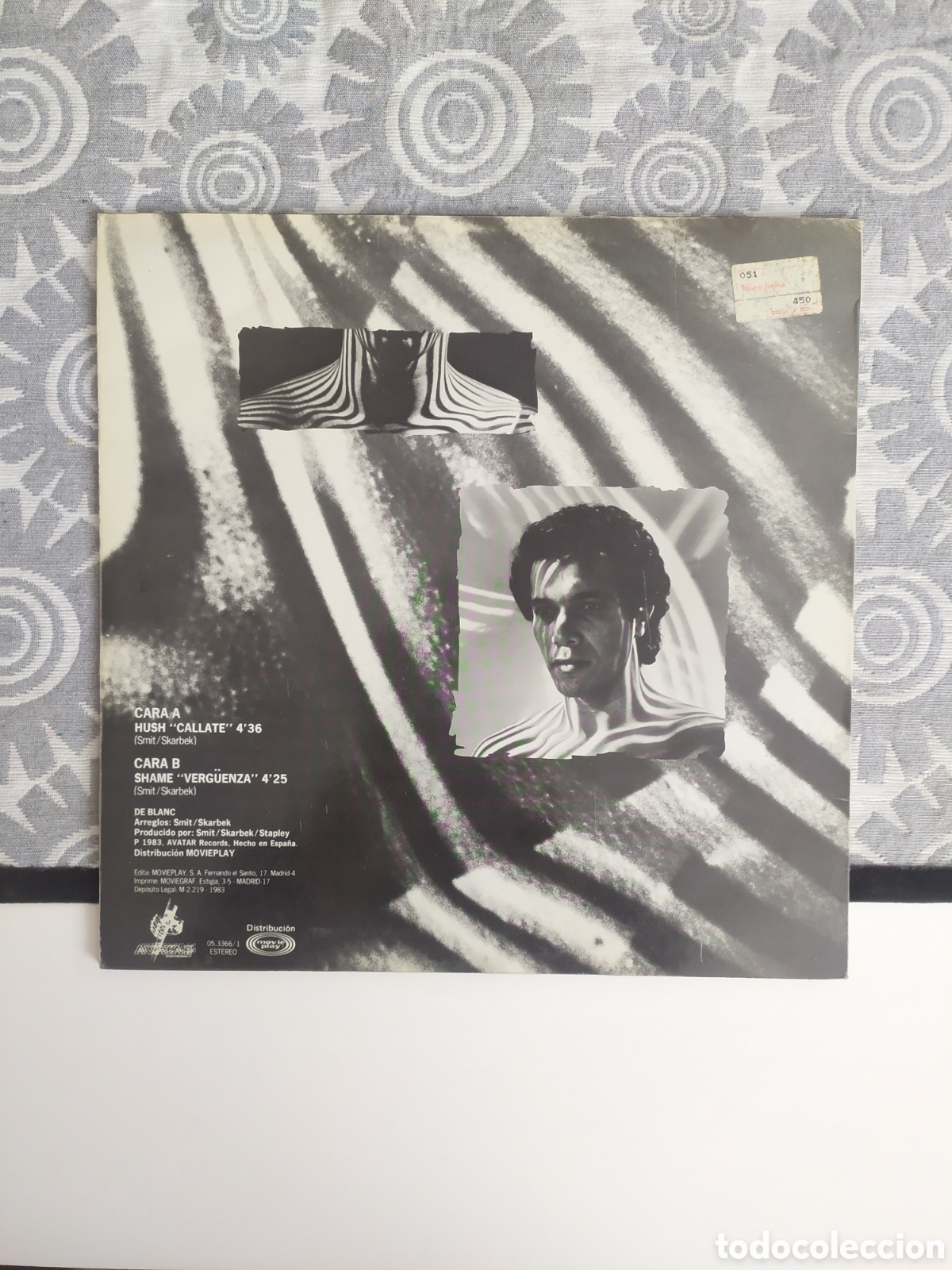 Discos de vinilo: Maxi Single De Blanc. Hush &rdquo;Callate&rdquo; - Foto 2