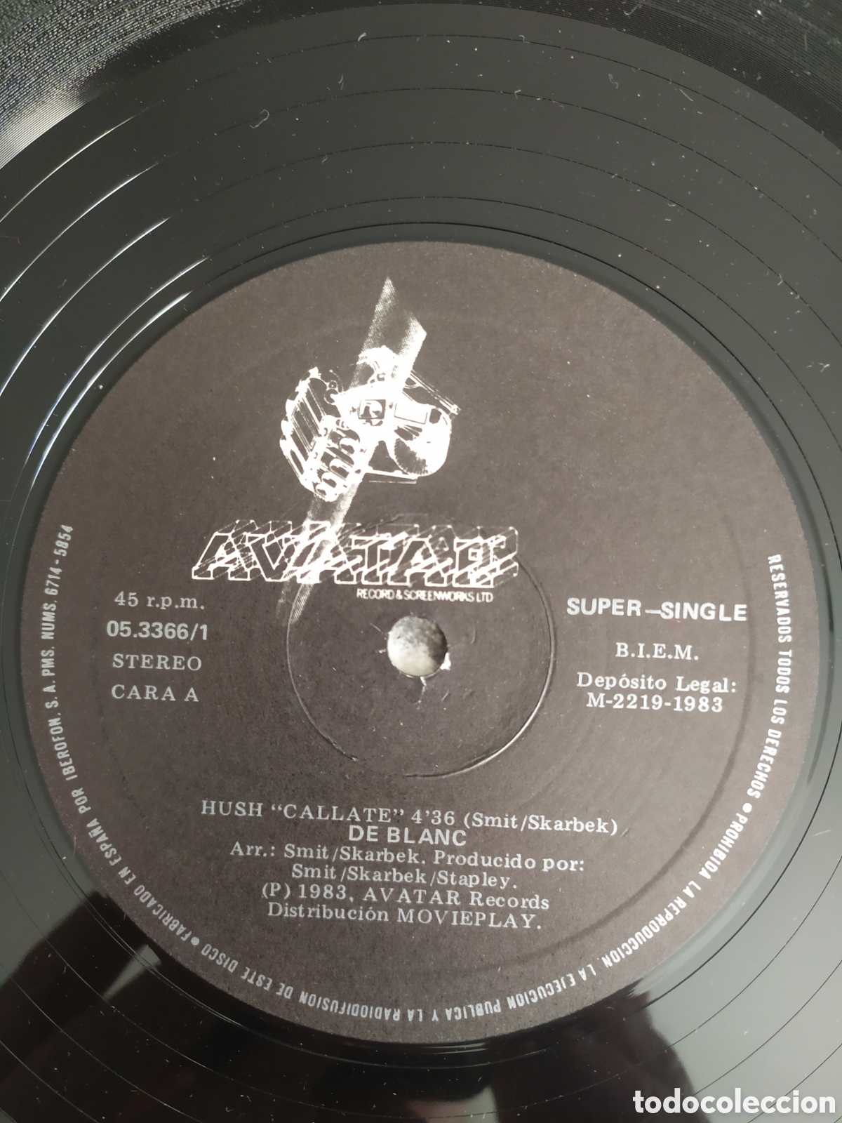 Discos de vinilo: Maxi Single De Blanc. Hush &rdquo;Callate&rdquo; - Foto 3