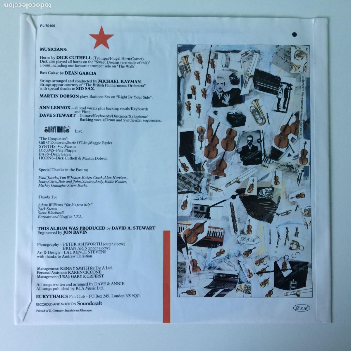Discos de vinilo: Eurythmics &ndash; Touch , UK & Europe 1983 RCA* - Foto 4