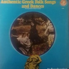 Discos de vinilo: DISCO VINILO LP AUTHENTIC GREEK FOLK SONGS AND DANCES. Lote 292406568