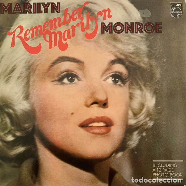 Discos de vinilo: MARILYN MONROE REMEMBER MARILYN LP + LIBRO 1972 MONO ORIGINAL PHILIPS - Foto 1