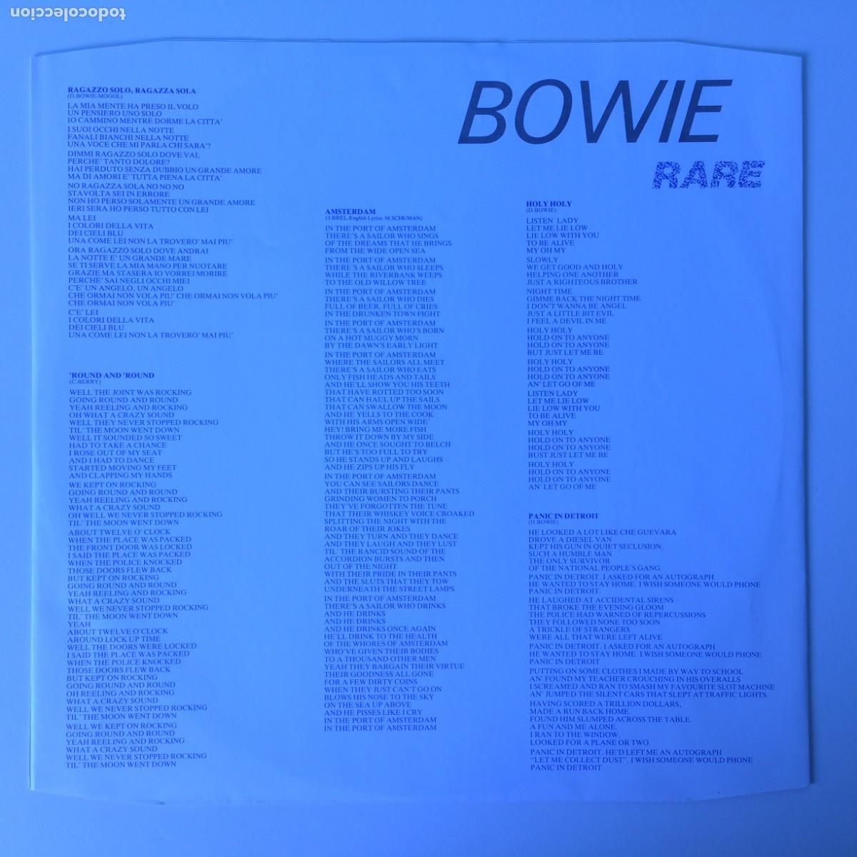 Discos de vinilo: David Bowie &lrm;&ndash; Rare , UK 1982 RCA* - Foto 3