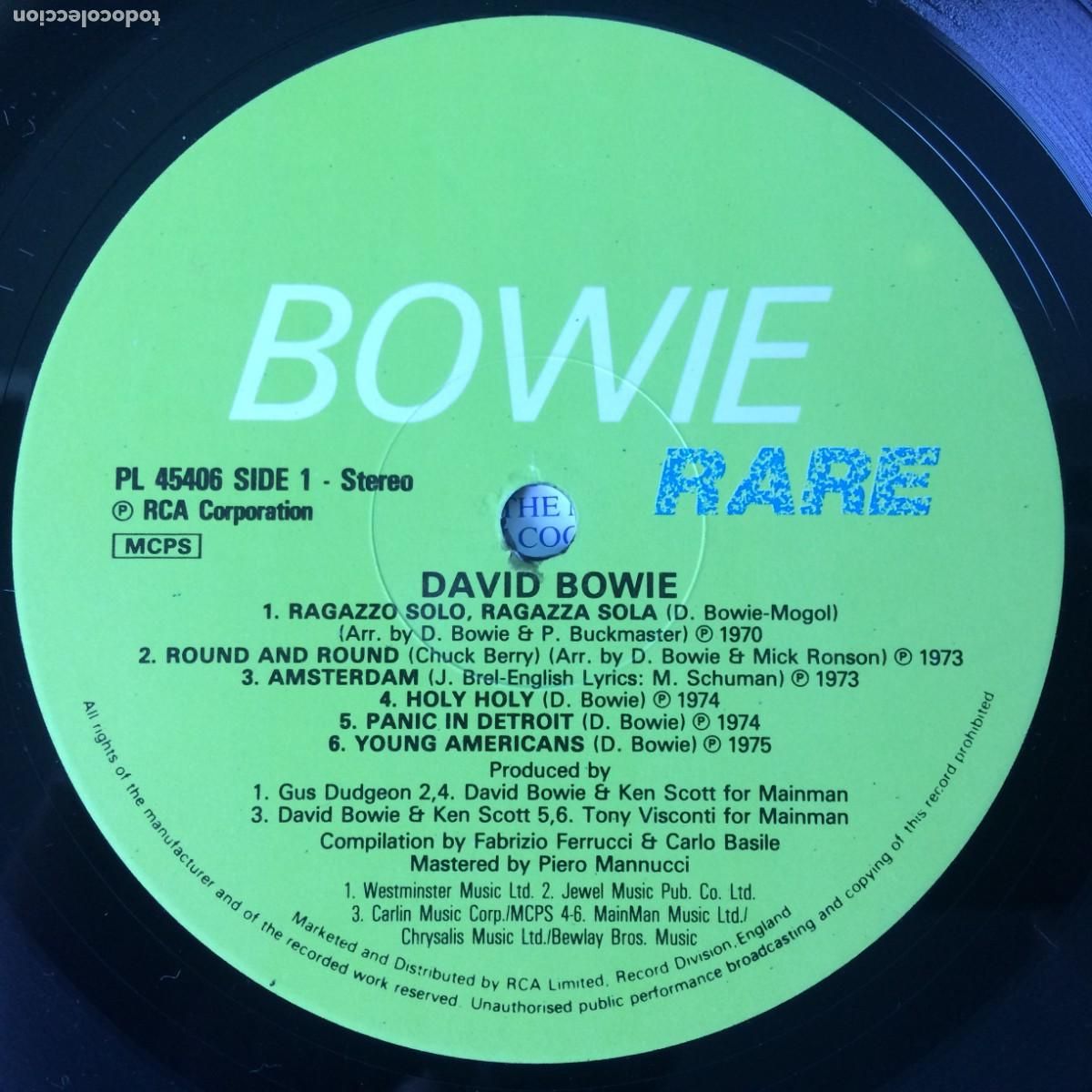 Discos de vinilo: David Bowie &lrm;&ndash; Rare , UK 1982 RCA* - Foto 4