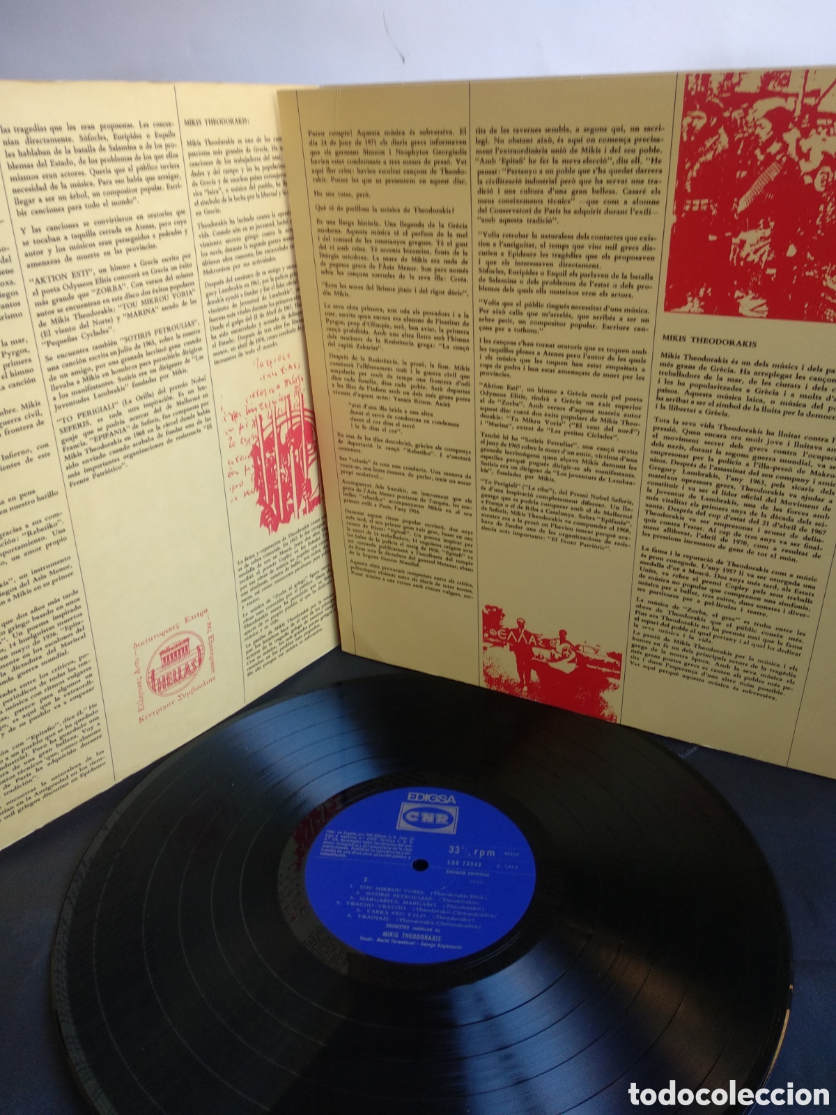 Discos de vinilo: *THEODORAKIS, SPAIN, EDIGSA, 1973, A4 - Foto 2