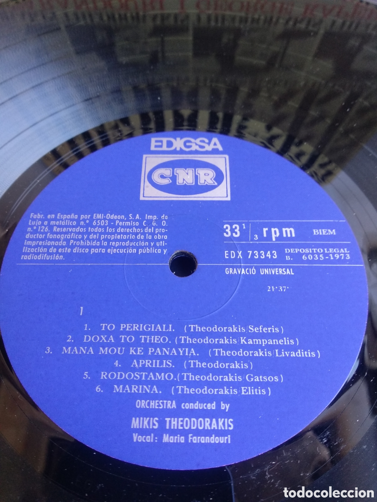 Discos de vinilo: *THEODORAKIS, SPAIN, EDIGSA, 1973, A4 - Foto 4