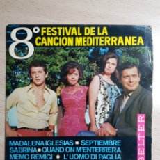 Discos de vinilo: EP 7” MAGDALENA IGLESIAS, MEMO REMIGI,SABRINA,MARTY COSENS 1966 8⁰ FESTIVAL DE LA CANCIÓN MEDITERRÁN