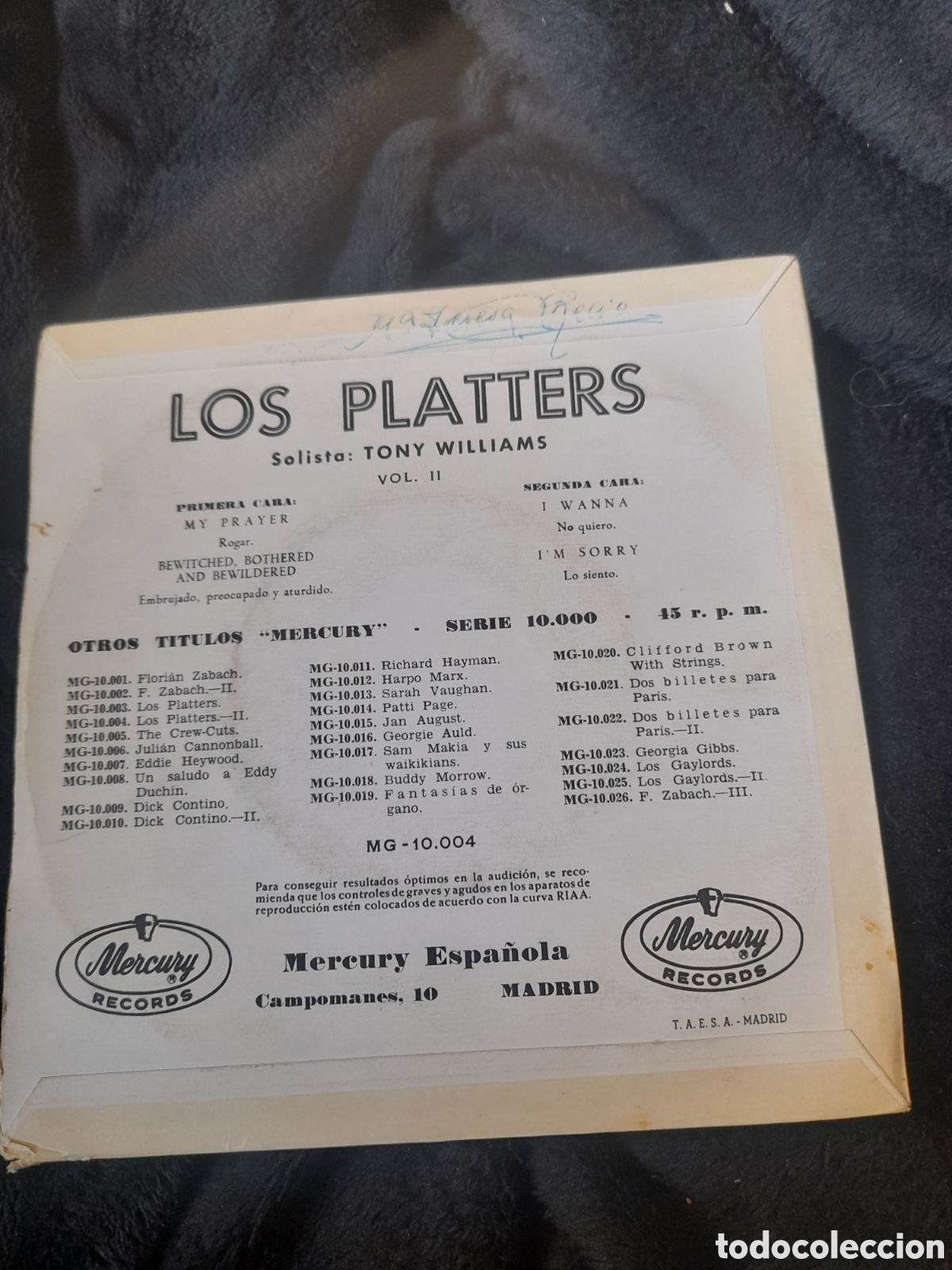 Discos de vinilo: Antiguo vinilo de Los Platters - Foto 2