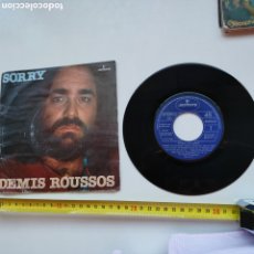 Discos de vinilo: DISCO DE VINILO DE 45RPM DE DEMIS ROUSSOS, SORRY DE 1981. Lote 390533889