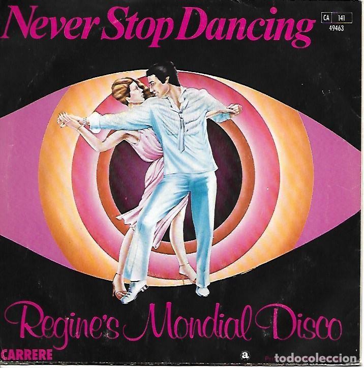 Discos de vinilo: R&Eacute;GINE - JE SURVIVRAI / NEVER STOP DANCING - Foto 4