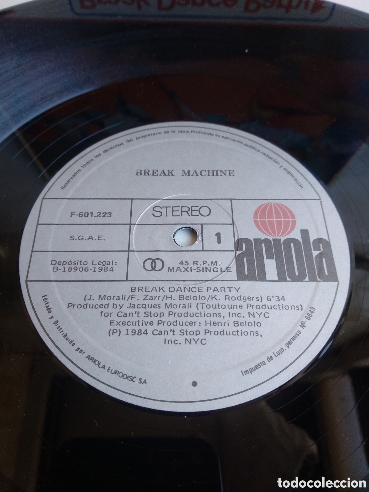 Discos de vinilo: BREAK MACHINE, SPAIN, ARIOLA, 1984, A4 - Foto 3