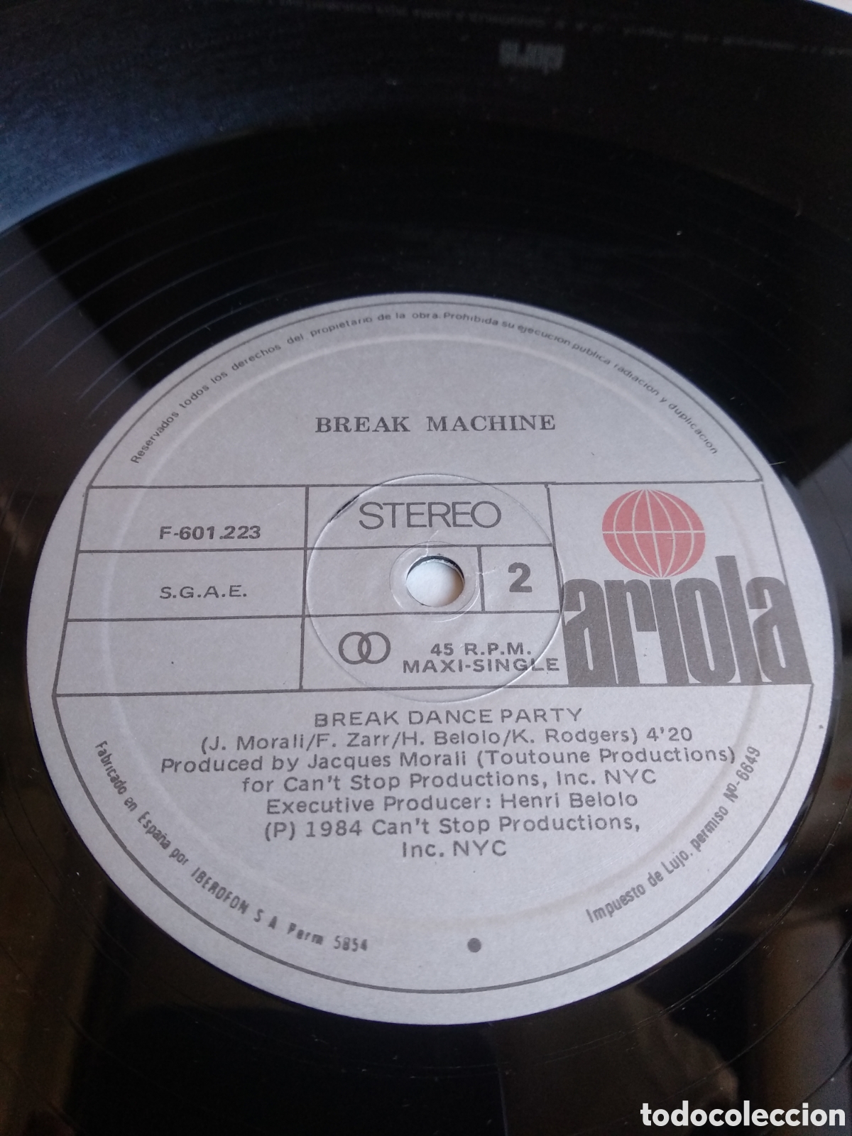 Discos de vinilo: BREAK MACHINE, SPAIN, ARIOLA, 1984, A4 - Foto 4