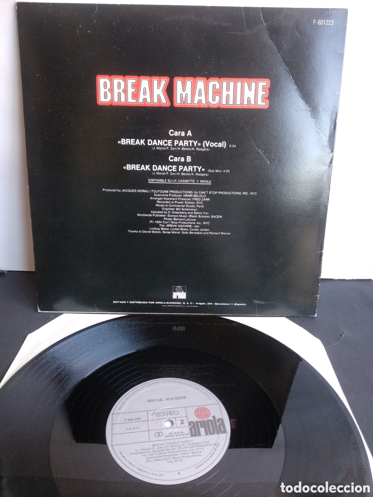 Discos de vinilo: BREAK MACHINE, SPAIN, ARIOLA, 1984, A4 - Foto 2