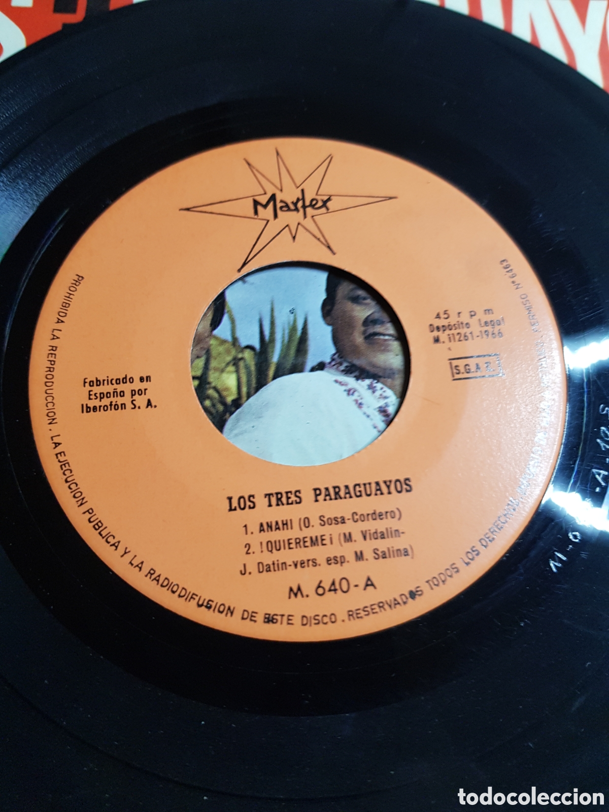 Discos de vinilo: EP 7&rdquo; Los 3 Paraguayos 1966 Anahi + 3. - Foto 3