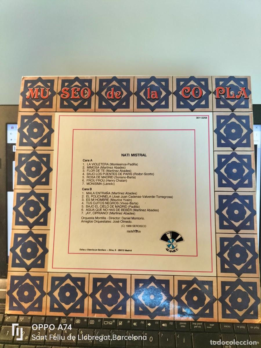 Discos de vinilo: RAR LP 33&rdquo;. NATI MISTRAL. MUSEO DE LA COPLA - Foto 2