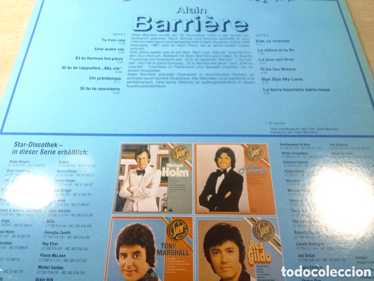 Discos de vinilo: ALAIN BARRIERE STAR DISCOTHEK - Foto 2