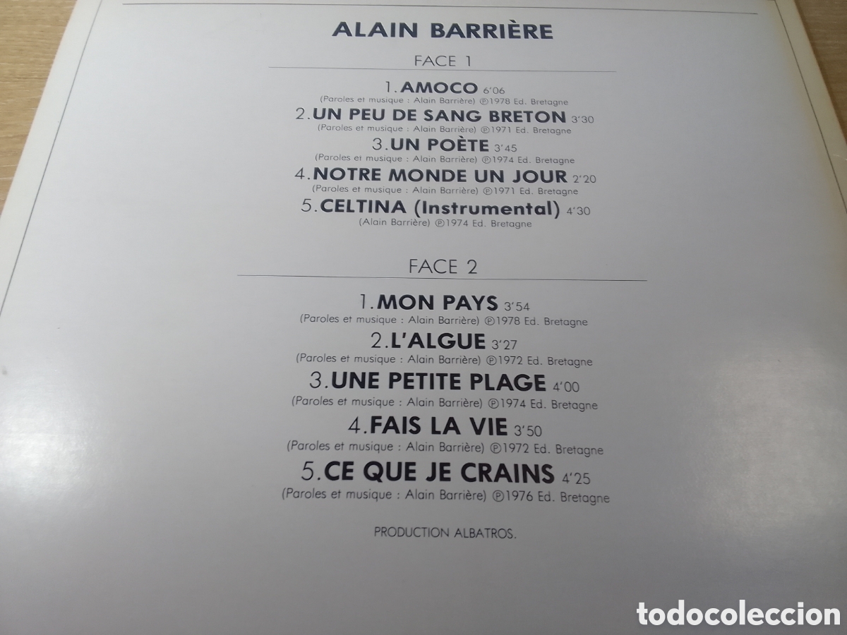 Discos de vinilo: ALAIN BARRIERE AMOCO - Foto 2