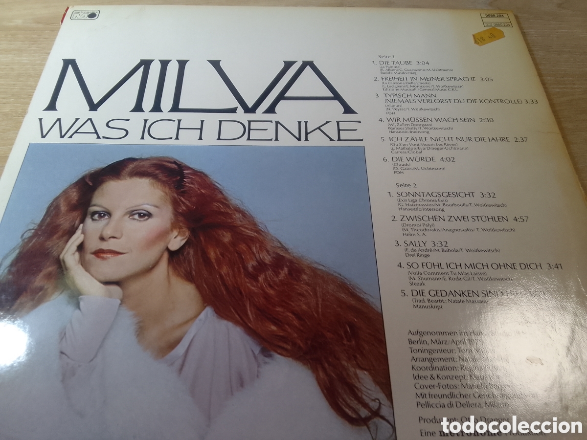 Discos de vinilo: MILVA WAS ICH DENKE ...... - Foto 2