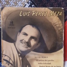 Discos de vinilo: VINILO LUIS PÉREZ MEZA (ELVIS PÉREZ/EL ARTISTA DE PUEBLO +2) ODEON 1968 (D2). Lote 390675194