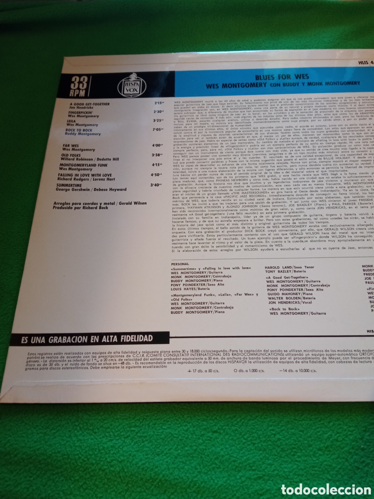 Discos de vinilo: Wes Montgomery - Blues for Wes - Foto 2
