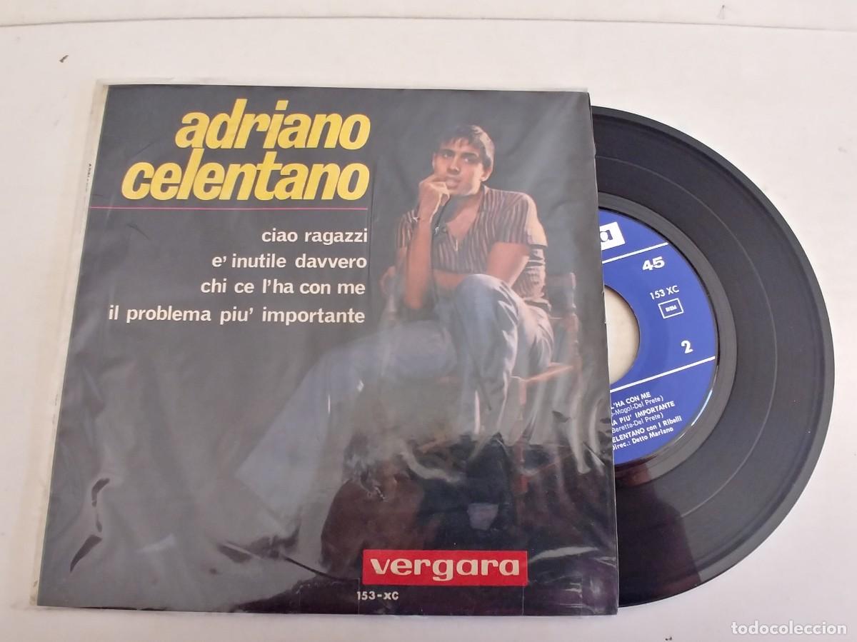 Discos de vinilo: ADRIANO CELENTANO_EP CIAO RAGAZZI +3 - Foto 1